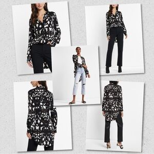 NEW Express Women’s Printed Tunic Portofino Shirt Sress Size M Long Sleeves